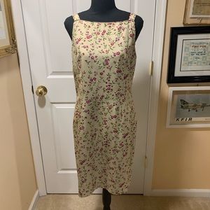 Ann Taylor floral silk dress size 8